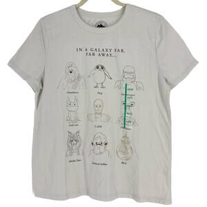 Star Wars Light Grey Graphic Tee Size XS